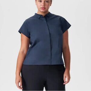 NWOT Universal Standard Aster Tuxedo Shirt XL  NAVY Discontinued